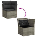 sofasæt til haven 8 dele med hynder polyrattan grå