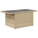 sofasæt til haven 9 dele med hynder polyrattan beige