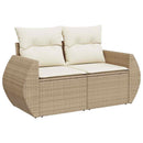 sofasæt til haven 8 dele med hynder polyrattan beige