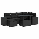 sofasæt til haven 8 dele med hynder polyrattan sort