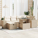 sofasæt til haven 8 dele med hynder polyrattan beige