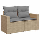 sofasæt til haven 8 dele med hynder polyrattan akacietræ beige