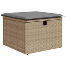 sofasæt til haven 5 dele med hynder polyrattan og akacie beige
