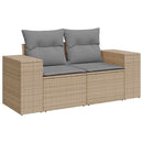 sofasæt til haven 8 dele med hynder polyrattan akacietræ beige