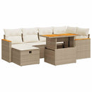 sofasæt til haven 8 dele med hynder polyrattan beige