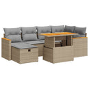 sofasæt til haven 8 dele med hynder polyrattan beige