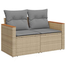 sofasæt til haven 8 dele med hynder polyrattan beige