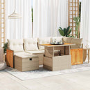 sofasæt til haven 8 dele med hynder polyrattan beige