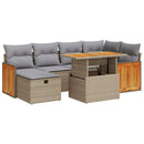 sofasæt til haven 8 dele med hynder polyrattan beige