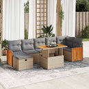 sofasæt til haven 5 dele med hynder polyrattan beige