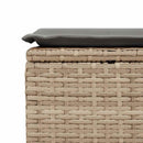 sofasæt til haven 2 dele med hynder polyrattan akacietræ beige