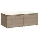 sofasæt til haven 2 dele med hynder polyrattan akacietræ beige