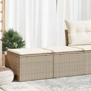sofasæt til haven 2 dele med hynder polyrattan akacietræ beige