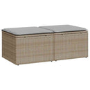 sofasæt til haven 2 dele med hynder polyrattan akacietræ beige