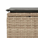 sofasæt til haven 2 dele med hynder polyrattan akacietræ beige