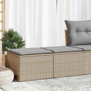 sofasæt til haven 2 dele med hynder polyrattan akacietræ beige