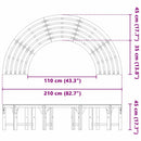 Træ Bænk 4-Antal sæder 210 x 80 x 45 cm Massiv Eucalyptus Træ