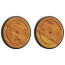 Plads Hjul 2 pcs Brun 20.5 x 20.5 x 2 cm Massivt Akacietræ