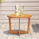 havesidebord rundt Ø55x40 cm massivt træ akacie