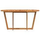havespisebord ovalt 150x90x75 cm massivt træ akacie