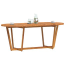 havespisebord ovalt 200x90x75 cm massivt træ akacie