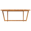 havespisebord ovalt 200x90x75 cm massivt træ akacie