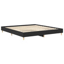 sengestel uden madras 200x200 cm konstrueret træ sort