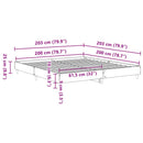 sengestel uden madras 200x200 cm konstrueret træ sort