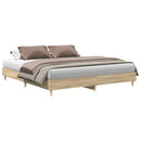 sengestel uden madras 200x200 cm konstrueret træ sonoma-eg