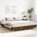 sengestel uden madras 200x200 cm konstrueret træ røget eg