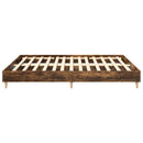 sengestel uden madras 200x200 cm konstrueret træ røget eg