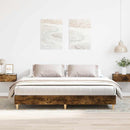 sengestel uden madras 200x200 cm konstrueret træ røget eg