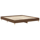 sengestel uden madras 200x200 cm konstrueret træ brun eg
