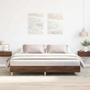 sengestel uden madras 200x200 cm konstrueret træ brun eg