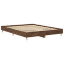 sengestel uden madras 150x200 cm konstrueret træ brunt eg