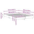 sengestel uden madras 140x200 cm konstrueret træ brunt eg
