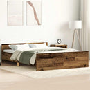 sengestel uden madras 140x190cm konstrueret træ antikt træ