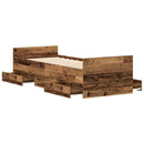 Sengeramme uden madras 100x200cm konstrueret træ antikt træ