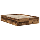 sengestel uden madras 140x190cm konstrueret træ antikt træ