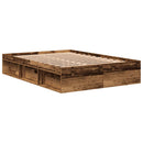 sengestel uden madras 140x190cm konstrueret træ antikt træ