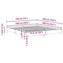 sengestel uden madras 180x200 cm konstrueret træ sonoma-eg