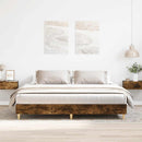 sengestel uden madras 180x200 cm konstrueret træ røget eg