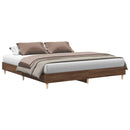 sengeramme 160x200 cm uden madras konstrueret træ brunt eg