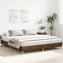 sengeramme 160x200 cm uden madras konstrueret træ brunt eg