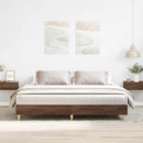 sengeramme 160x200 cm uden madras konstrueret træ brunt eg
