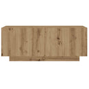 tv-bord med LED-lys 180x35x40 cm konstrueret træ kunsteg