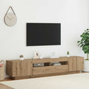 tv-bord med LED-lys 200x35x40 cm konstrueret træ kunsteg