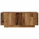 tv-bord m. LED-lys 260x35x40 cm konstrueret træ antikt træ