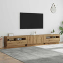 tv-bord med LED-lys 260x35x40 cm konstrueret træ kunsteg