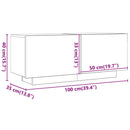 Sengeskab Gammelt Træ 100x35x40 cm Konstruktionstræ